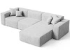 Ecksofa L-Form Rechts Arizona Hellgrau