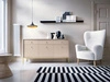 Kommode mit Türen sowie Schubladen mit Golden Metallbeinen Amor Beige
