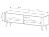 TV-Lowboard mit Türen 163 cm Latina Schwarz