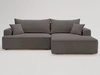Ecksofa L-Form Rechts mit Schlaffunktion und Bettkasten California Dunkelgrau