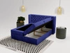 Boxspringbett mit Bettkasten 140x200 Lion Dunkelblau