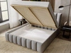 Polsterbett mit Bettkasten und Lattenrost 200x200 Neos Grau