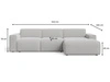 Ecksofa L-Form Rechts Lavia Bouclé-Stoff Beige
