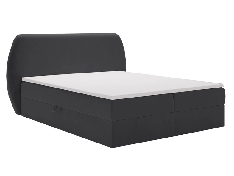 Boxspringbett mit Bettkasten 120x200 Bogota Schwarz