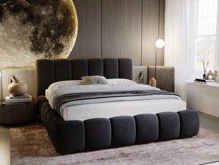 Polsterbett Ohne Bettkasten mit Lattenrost 120x200 Cloud Anthrazit