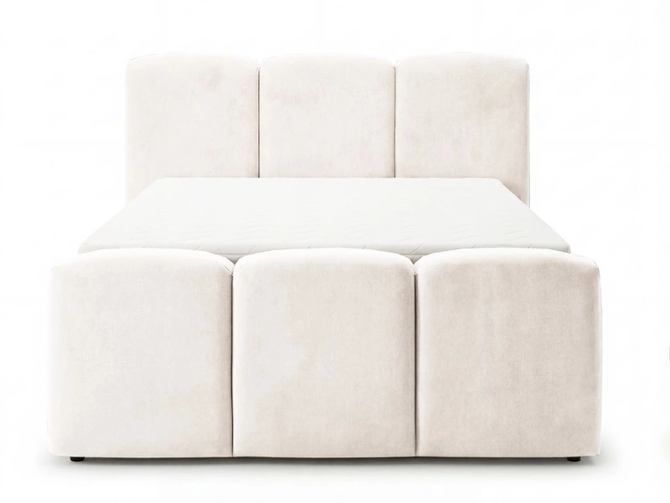Boxspringbett mit Bettkasten 180x200 Campi Creme