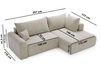 Ecksofa L-Form mit Schlaffunktion und Bettkasten Savana Bis Braun