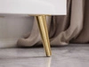 Couchtisch auf goldenen Beinen im Glamour-Stil Lunelie Weiß Hochglanz