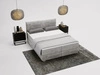 Boxspringbett mit Bettkasten 120x200 Forte Hellgrau
