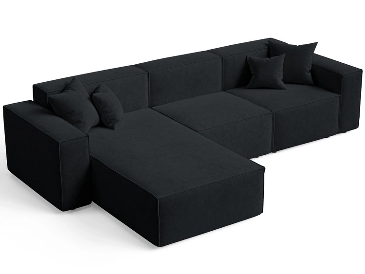 Ecksofa L-Form Links Arizona Schwarz