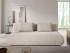 Schlafsofa mit verstellbarer Rückenlehne, Schlaffunktion und Bettkasten Figo Beige