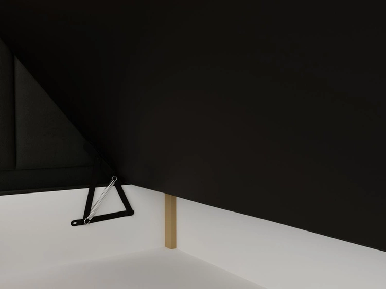 Boxspringbett mit Bettkasten 140x200 Cloud Dunkelgrau