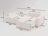 Ecksofa L-Form Links mit Schlaffunktion und Bettkasten Tazones Schwarz
