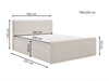 Boxspringbett mit Bettkasten 180x200 Osteno Schwarz