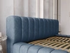 Polsterbett mit Bettkasten und Lattenrost 140x200 Italia Blau