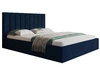Polsterbett mit Bettkasten und Lattenrost 160x200 Sesto Dunkelblau