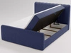 Boxspringbett mit Bettkasten 120x200 Osteno Dunkelblau