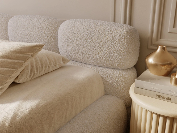 Polsterbett mit Bettkasten und Bettrost 160x200 Sweet Low Beige
