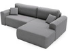Ecksofa mit Schlaffunktion und Bettkasten Belvio rechts Dunkelgrau