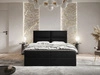 Boxspringbett mit Bettkasten 160x200 Hera Schwarz