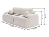 Sofa mit Schlaffunktion und Bettkasten Aurio Weiß