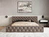 Polsterbett mit Bettkasten und Lattenrost 140x200 Palini Braun