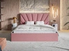 Polsterbett mit Bettkasten und Lattenrost 160x200 Orlo Rosa
