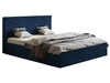 Polsterbett mit Bettkasten und Lattenrost 140x200 Esma Dunkelblau