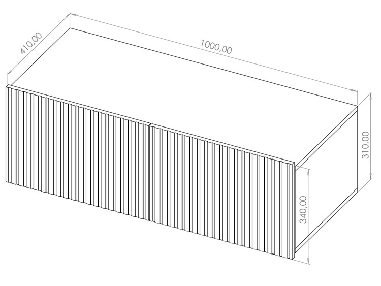 TV-Lowboard mit Türen 100 cm Kioto Artisan Eiche