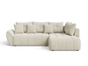 Ecksofa L-Form mit Schlaffunktion und Bettkasten Genoa Beige