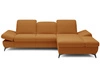 Ecksofa L-Form Rechts mit Schlaffunktion und Bettkasten Hannover Orange