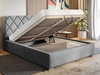 Polsterbett mit Bettkasten und Lattenrost 160x200 Taranto Rosa