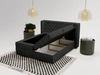 Boxspringbett mit Bettkasten 140x200 Lion Schwarz