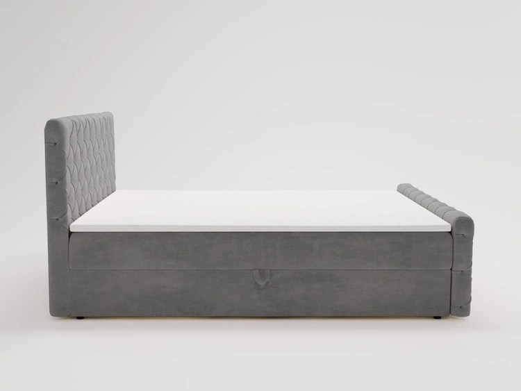 Boxspringbett mit Bettkasten 160x200 Lunaris Grau