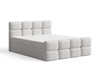 Boxspringbett mit Bettkasten 140x200 Rivon Hellgrau