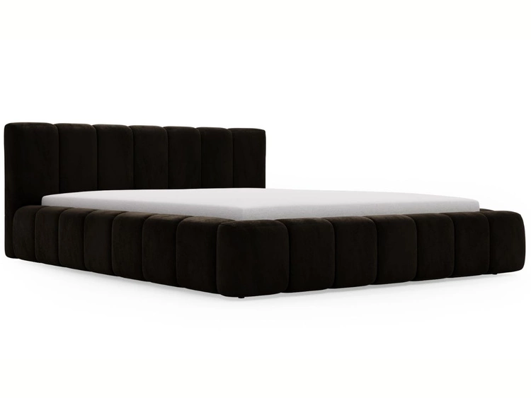 Polsterbett mit Bettkasten und Lattenrost 180x200 Split Schwarz