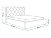 Polsterbett mit Bettkasten und Lattenrost 140x200 Taranto Beige