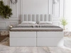 Boxspringbett mit Bettkasten 180x200 Mocca Grau