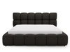 Polsterbett mit Bettkasten und Lattenrost 160x200 Modo aus Bouclé-Stoff Schwarz