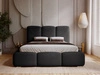 Polsterbett mit Bettkasten und Lattenrost 180x200 Bubble Schwarz