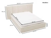 Polsterbett mit Bettkasten und Lattenrost 160x200 Lizbona Grau