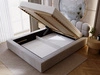 Polsterbett mit Bettkasten und Lattenrost 120x200 Plaza Grau