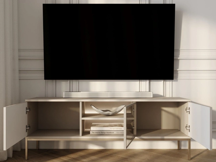 TV-Lowboard mit Türen und Led Deo Kaschmir