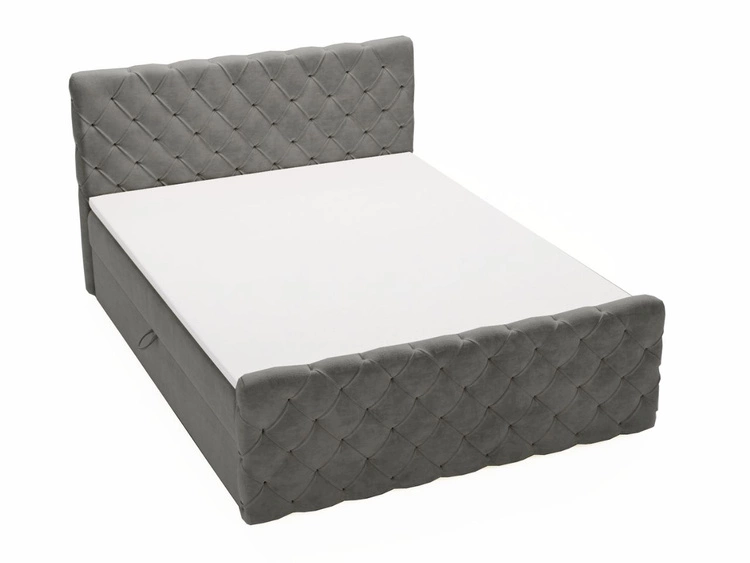 Boxspringbett mit Bettkasten 180x200 Lunaris Dunkelgrau