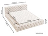 Polsterbett mit Bettkasten und Lattenrost 140x200 Palini Braun