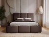 Polsterbett mit Bettkasten und Lattenrost 160x200 Bubble Braun