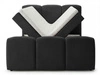 Boxspringbett mit Bettkasten 180x200 Campi Schwarz