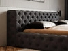Polsterbett mit Bettkasten und Lattenrost 140x200 Palini Schwarz