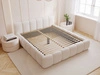 Polsterbett ohne Bettkasten mit Lattenrost 160x200 Cloud Low aus Bouclé-Stoff Beige