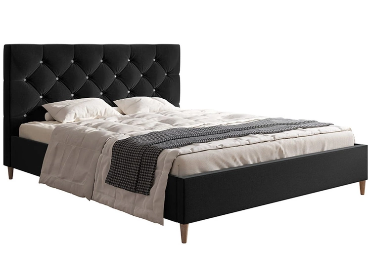 Polsterbett mit Lattenrost 180x200 Tril Schwarz